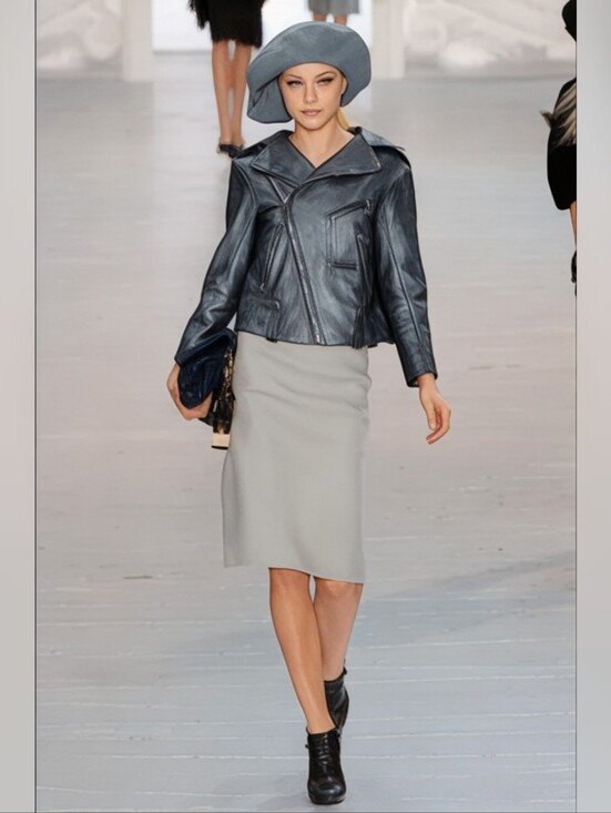 Louis Vuitton Dresses & Skirts - Louis Vuitton Fall 2007 Look 30 Light Grey Wool Silk Lined Midi Skirt FR 38/US 6